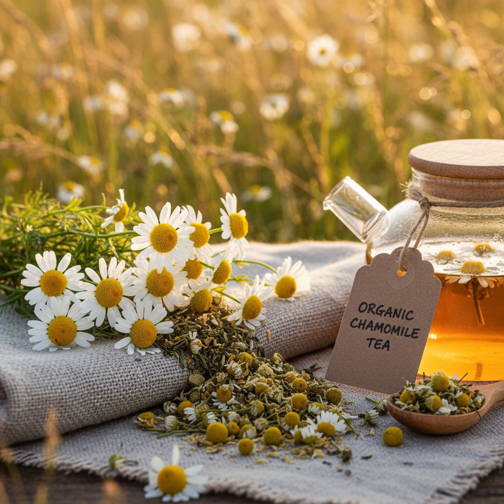 Organic Chamomile — German Chamomile (Matricaria chamomilla) from VENI FARMS, Kharga Oasis, Egypt